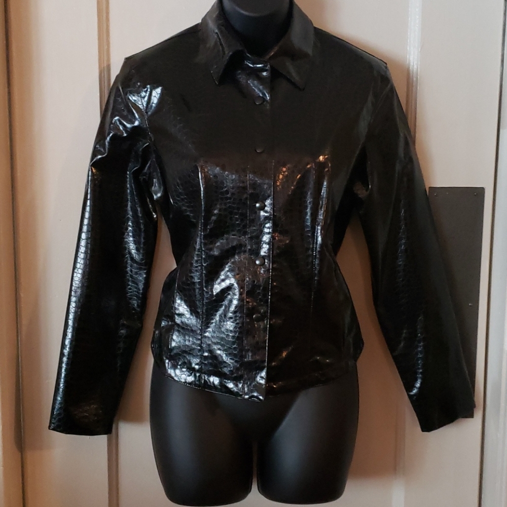 Patten Leather Alegator Jacket (faux)